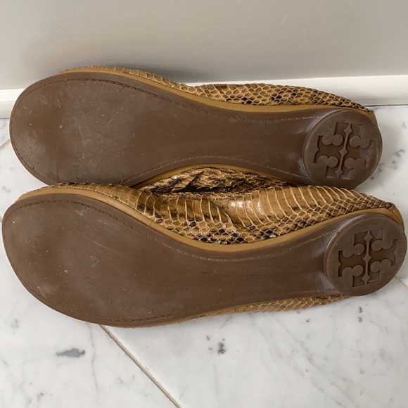 Tory Burch Snakeskin Print Ballet Flats - Picture 3 of 5